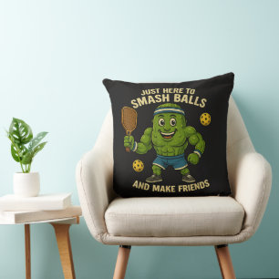 Coussin Ici pour écraser des balles et se faire des amis