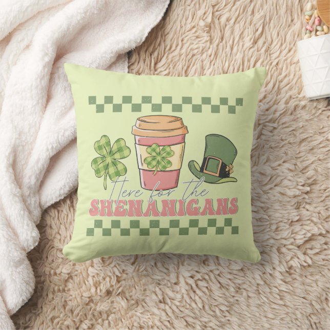 Coussin Ici Pour Les Shenanigans - Café En Clover (Couverture)