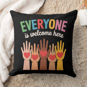 Coussin Ici, tout le monde est le bienvenu