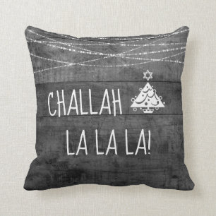 Coussin Icon Monochrome Grey Challah La La Chrismukkah