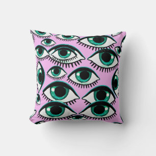 Coussin Icône Abstraite des yeux de montagne