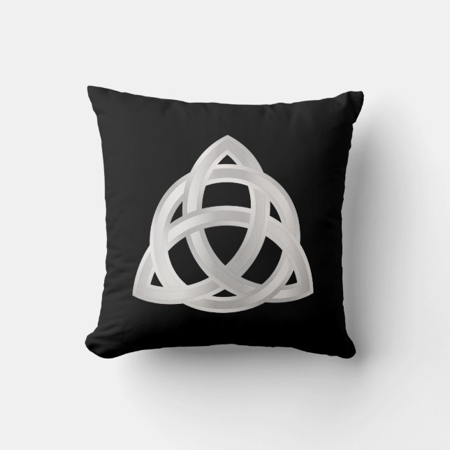 Coussin Icône d'argent du noeud Celte (Recto)