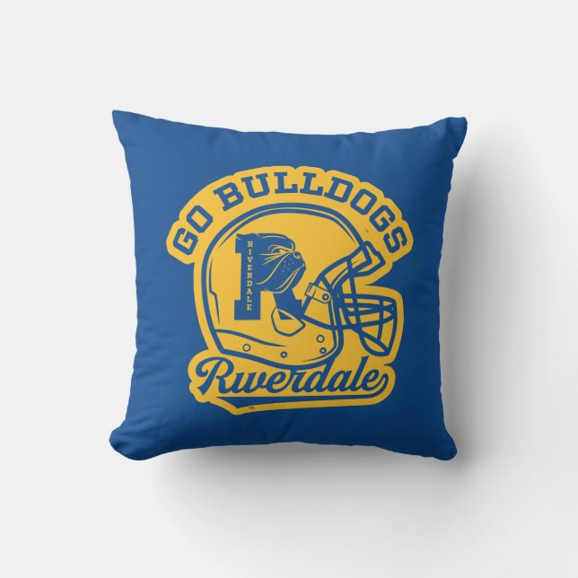 Coussin Icône de casque de football Go Bulldogs (Recto)