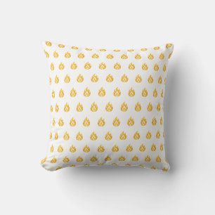 Coussin Icône de flamme de feu minimaliste Graphique esthé