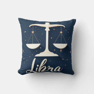 Coussin Icône du signe du zodiaque Balance avec des écaill