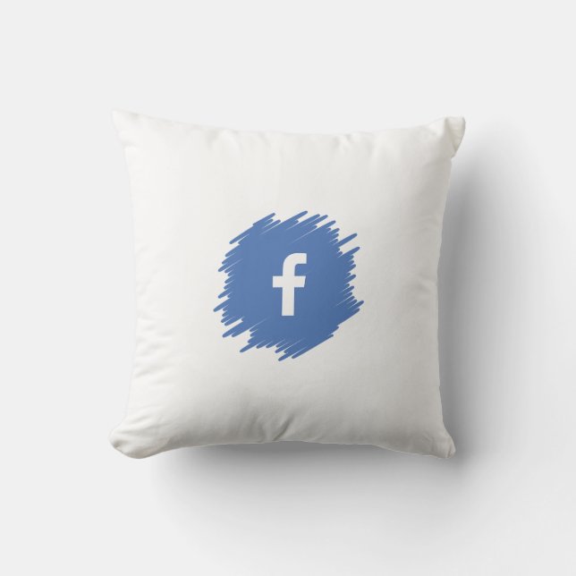 Coussin Icône Facebook Social Media (Recto)