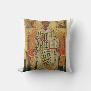 Coussin Icône orthodoxe byzantine de saint Nicolas de Myre