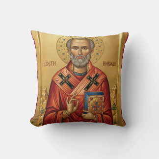 Coussin icône orthodoxe de saint Nicolas