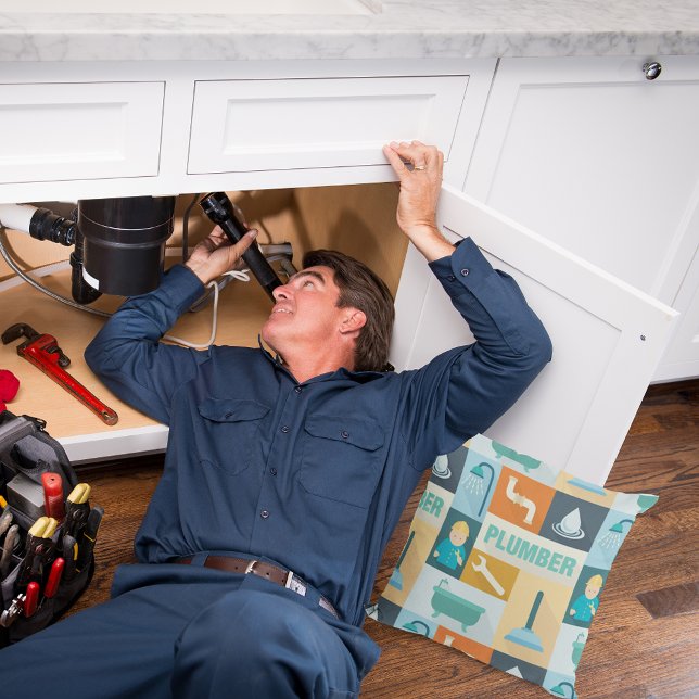 Coussin Iconique de plombier professionnel (Créateur téléchargé)