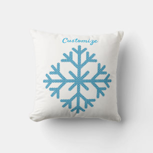 Coussin Icy Blue Snowflake Thunder_Cove