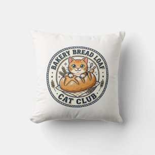 Coussin Idée Cadeau Boulangerie Pain Chaton Maman - Boulan