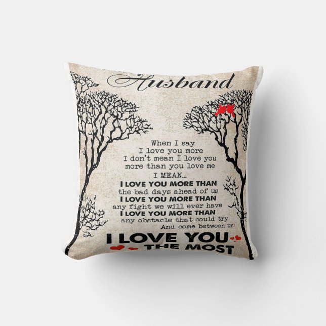 Coussin Idée cadeau citation d'amour pour mari, Anniversai (Recto)