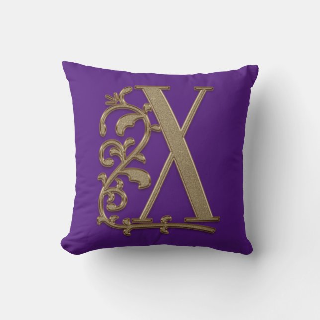 Coussin Idée cadeau de mariage anniversaire violet royal m (Recto)