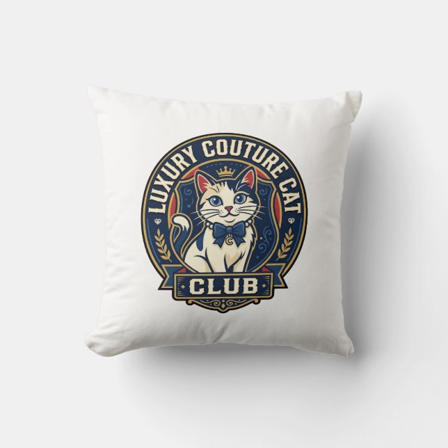 Coussin Idée cadeau pour maman chat de luxe couture - Luxe (Recto)