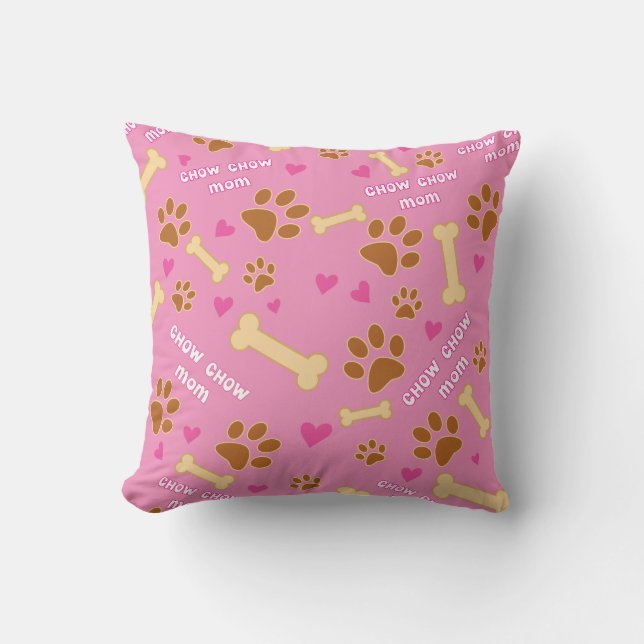 Coussin Idée de cadeau de maman de race de chien de (Recto)
