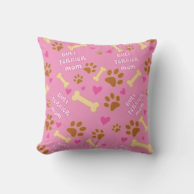 Coussin Idée de cadeau de maman de race de chien de (Recto)
