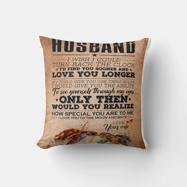 Coussin Idée de citation d'amour pour cadeau de mari, Anni (Recto)