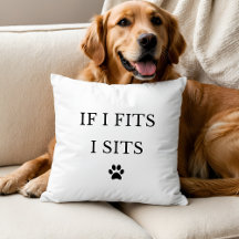 If I Fits I Sits Throw Pillow
