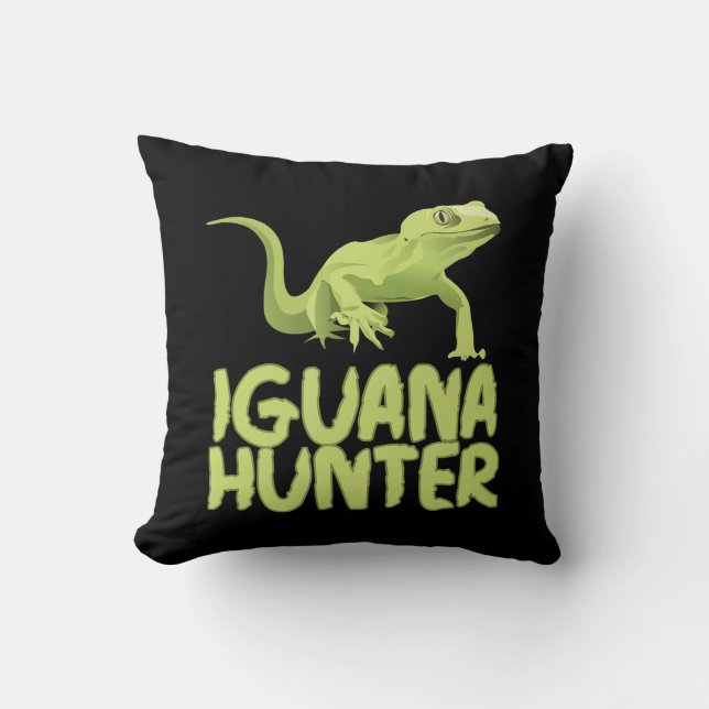 Coussin Iguana Hunter - Amusant Iguana Reptile animal (Recto)