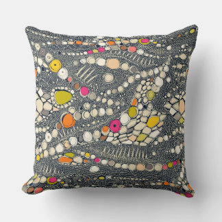 Coussin iguane peau indigo pop