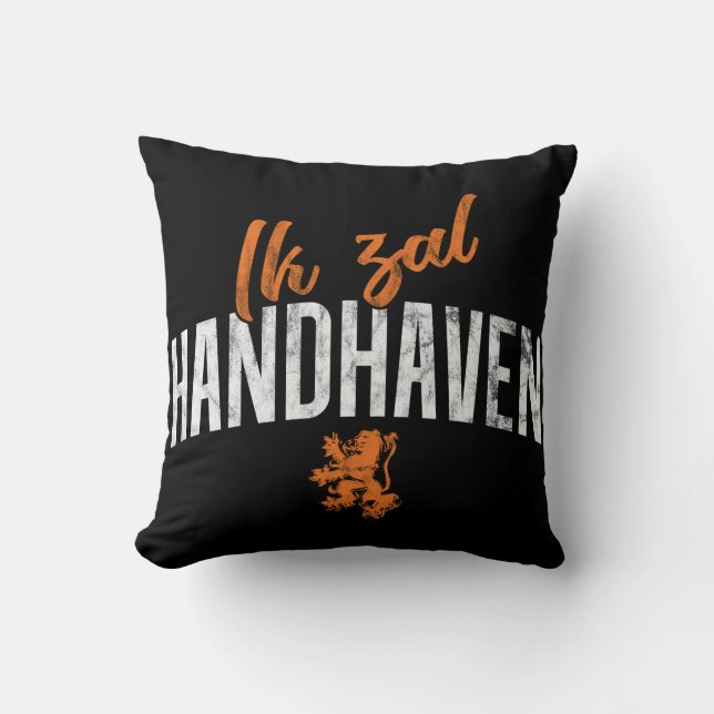 Coussin Ik Zal Handhaven Cushion, devise hollandaise (Recto)