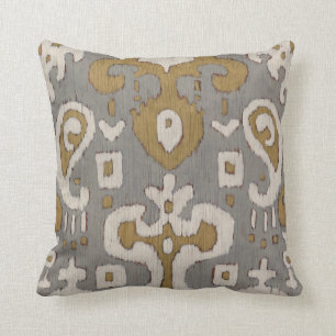 Coussin Ikat ocre I