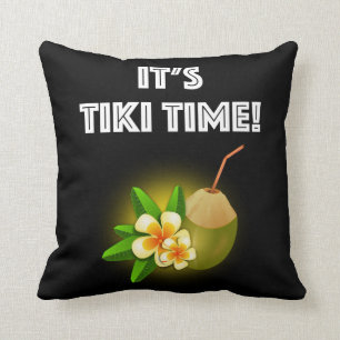 Coussin Il est temps de Tiki ! Barre tropicale de Tiki
