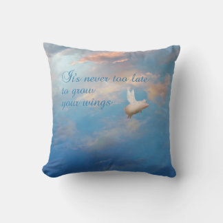 Coussin Il n'est jamais trop tard pour faire pousser vos a