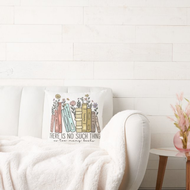Coussin Il n'y a pas de trop de livres (Canapé)