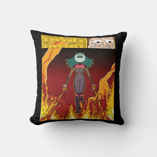 Coussin Il n'y a qu'une seule solution pour la pollution d (Recto)