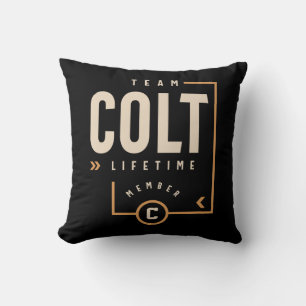 Coussin Il s'agit d'une conception avec le texte Team Colt