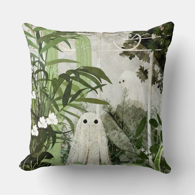 Coussin Il y a encore un fantôme dans la serre... (Recto)