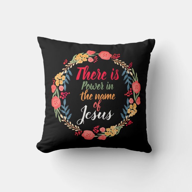 Coussin Il Y A Pouvoir Au Nom De Jésus (Recto)