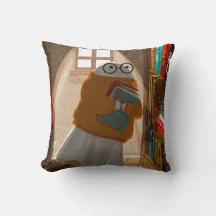 Coussin Il y a un fantôme parmi les étagères encore...