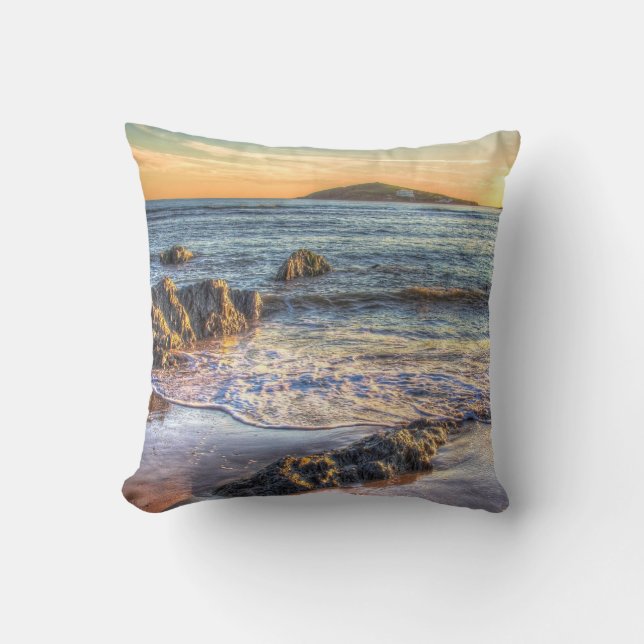 Coussin Île de Burgh de Bantham au crépuscule… (Recto)