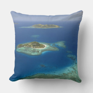Coussin Île de Matamanoa et récif de corail, île de Mamanu