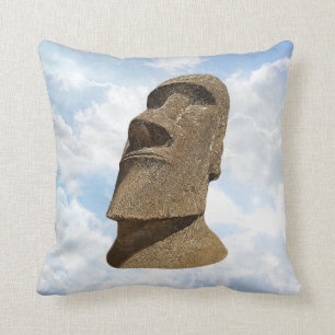 Coussin Île de Pâques Moai - carreau de polyester