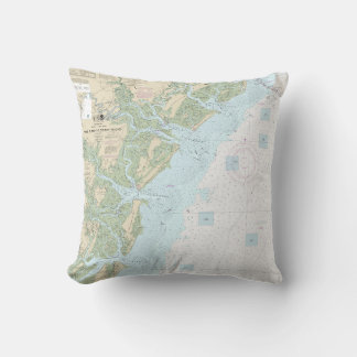 Coussin Ile de Tybee à Doboy Sound Graphique nautique 1150