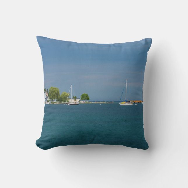 Coussin Île Harbour Mackinac (Recto)