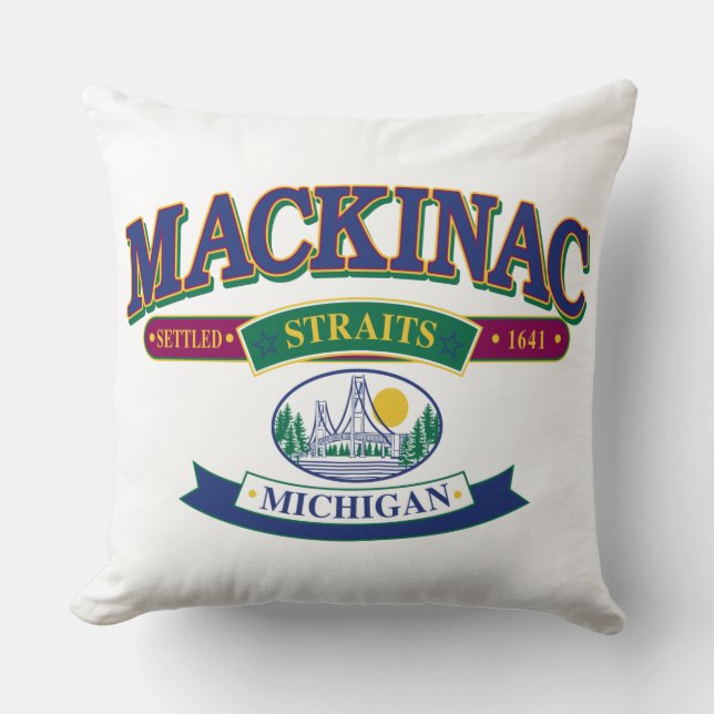 Coussin Île Mackinac (Recto)