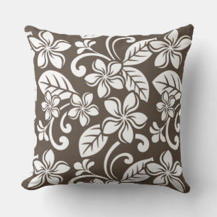 COUSSIN ÎLE PLUMERIA (CAFÉ BROWN)