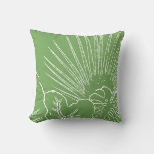 Coussin Ile tropicale Paradise Jungle Palmier Feuille