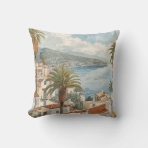 Coussin Îles Baléares Voyage Vintage Français