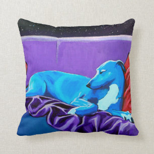 Coussin illuminé par les étoiles de Lurcher