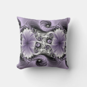 Coussin Illusion de lilas Art floral abstrait fantastique 