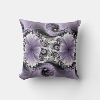 Coussin Illusion de lilas Art floral abstrait fantastique