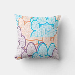 Coussin Illusion de pattes colorées Jeu d'oreiller