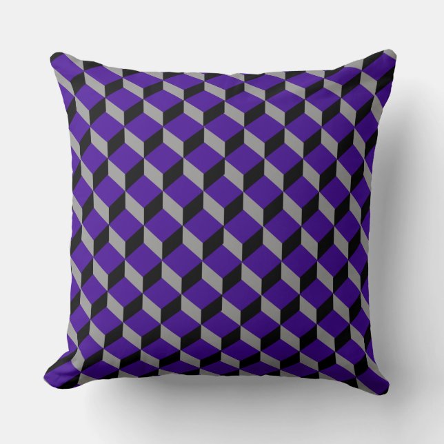 Coussin Illusion optique ultraviolette Modèle moderne (Recto)