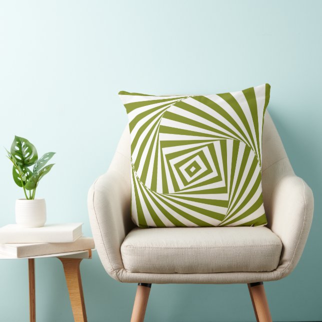 Coussin illusion verte (Chaise)