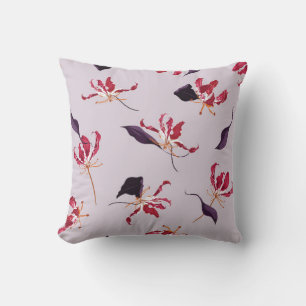 Coussin Illustration à main florale Lily motif